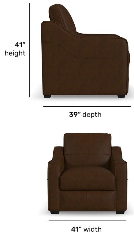 Flexsteel® Hudson Woodland Leather Chair-4