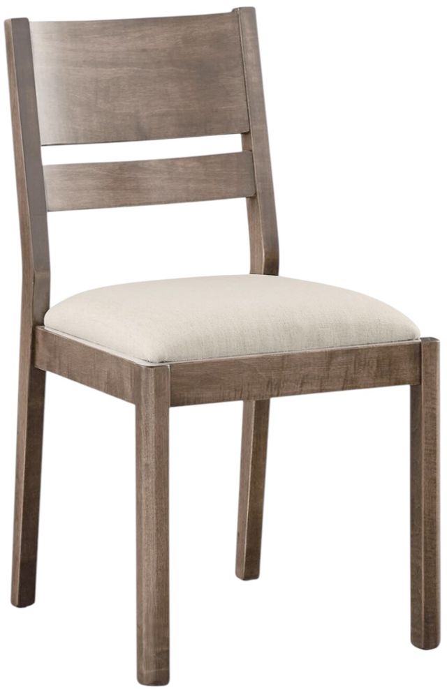 Bassett® Furniture Origins Spence Fog Dining Chair with Nomad Bone Upholstered Seat-0