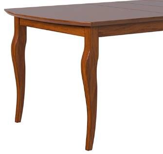 Country View Woodworking Customizable Arlington Elm Top 54" Dining Table with 2-Leaves and Brown Maple Base-1
