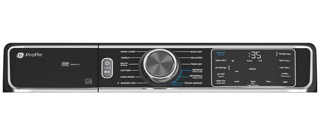 GE Profile™ 7.8 Sapphire Blue Front Load Electric Dryer-2
