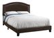 Monarch Specialties Inc. Brown Leather with Brass Trim Queen Bed-0