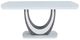 Mazin Furniture London White Lacquer Dining Table with U-Shaped Pedestal Base-1