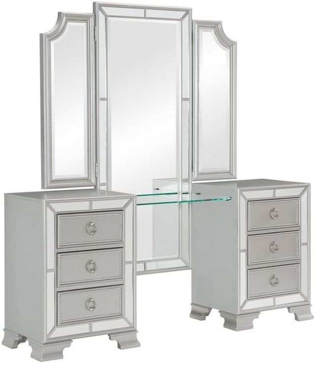 Mazin Furniture Avondale Silver Vanity Table-1