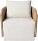 Four Hands Maven Alessi Linen/Faux Hyacinth Aluminum Outdoor Swivel Chair-1