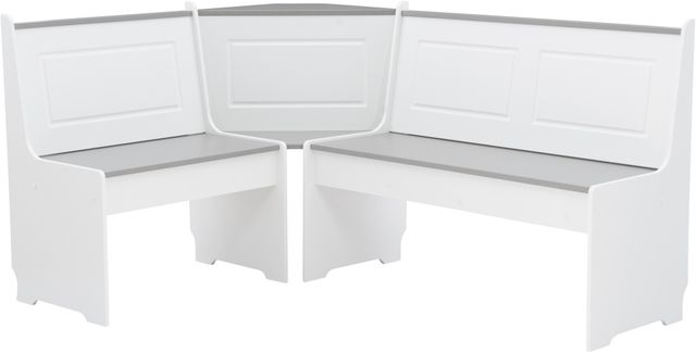 Linon Ardmore 5-Piece Gray/White Nook Set-4