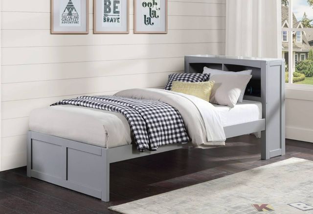 Homelegance® Orion Gray Twin Bookcase Bed-1