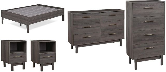 Signature Design by Ashley® Brymont 5-Piece Dark Gray Queen Platform Bed Set-0