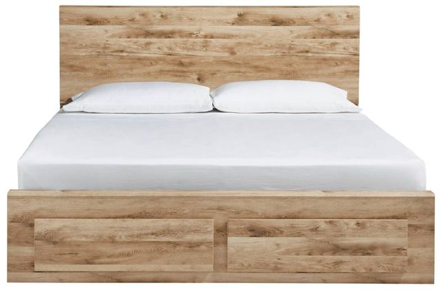 Signature Design by Ashley® Hyanna Tan Brown King Storage Panel Bed-1