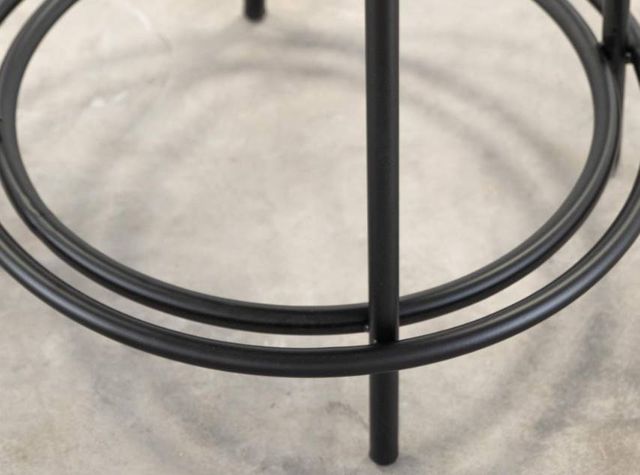 International Furniture Direct Frida Black/Orange Counter Stool-3