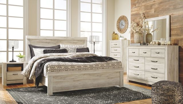 Signature Design by Ashley® Bellaby 2-Piece Whitewash King Panel Bed Set-3