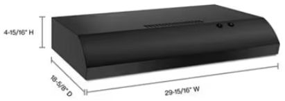 Whirlpool® 30" Black Under Cabinet Range Hood-1