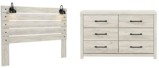 Signature Design by Ashley® Cambeck 2-Piece Whitewash King Panel Headboard Set-0