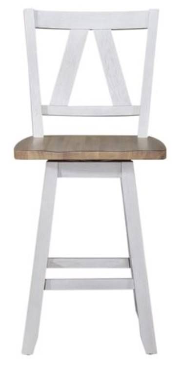Liberty Furniture Lindsey Farm Sandstone/Weathered White Counter Swivel Chair-1