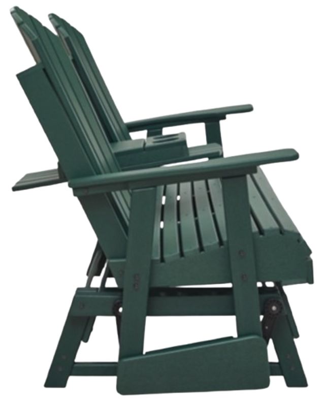 Signature Design by Ashley® Hyland Wave Green Stainless Steel Outdoor Glider Loveseat-2