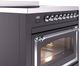 Ilve® Nostalgie II Noblesse 36'' Graphite Matte Pro Style Induction Range with Chrome Trim-4