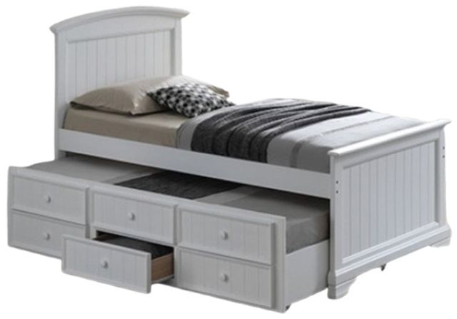 Furniture of America® Fanton White Twin Captain Bunk Bed-0