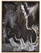 A & B Home Effra 2-Piece Black Marbled Rectangular Tray Set-2