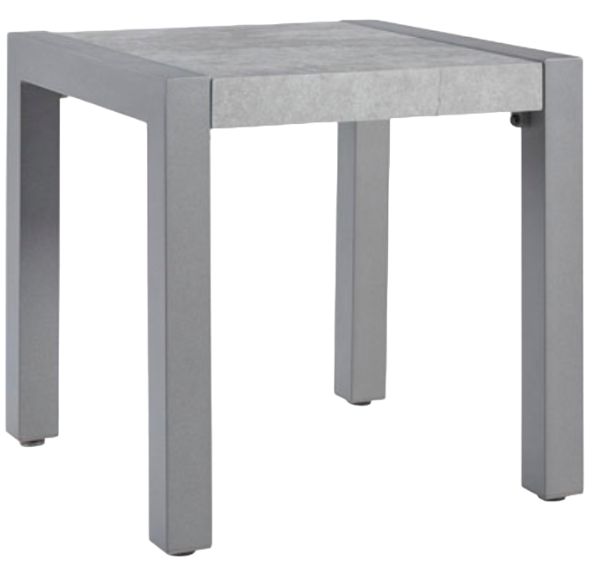 Signature Design by Ashley® Hurley Park Gray Aluminum/Stone Outdoor End Table-0