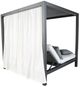 CabanaCoast® Customizable Muse Aluminum Outdoor Cabana Daybed Sling Roof with 1 Curtain-4