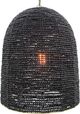 Harp & Finial® Whitaker Matte Black Wood Beads Chandelier-0
