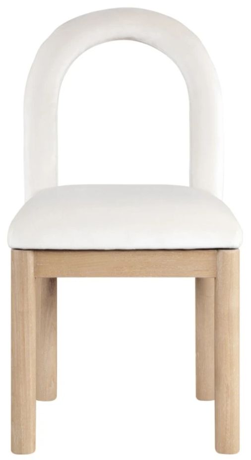Meridian Furniture Conrad Cream/Natural Upholstered Dining Chair-1
