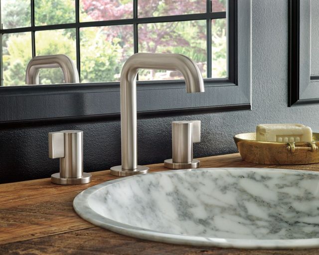 Brizo Litze® Brilliance® Luxe Nickel® 7" Widespread Lavatory Faucet With High Spout-2