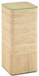 Currey & Company Malibay Glass Insert Natural Pedestal Accent Table-1