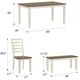 Emerald Home Arlington 6-Piece Brown/Creamy White Dining Table Set -2