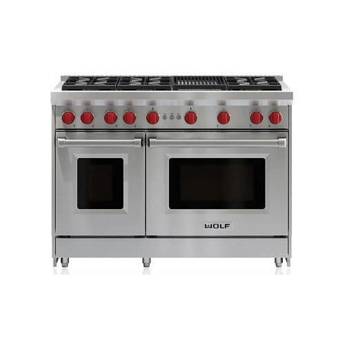 Wolf® 48" Stainless Steel Pro Style Natural Gas Range-0