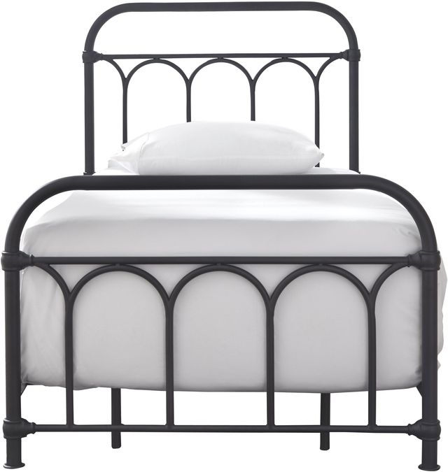 Signature Design by Ashley® Nashburg Black Youth Twin Metal Rod Bed-3