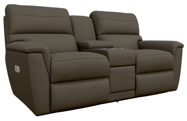 La-Z-Boy® Ava Mineral Leather Power Reclining Loveseat with Console, Headrest, and Lumbar-0