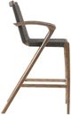 Armen Living Brielle Brown/Charcoal Rope/Wood Outdoor Bar Stool-3