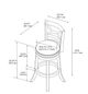Powell® Mandell Cream/Light Blue Bar Stool-2