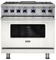 Viking® 7 Series 36" Pure White Pro Style Dual Fuel Range with Griddle-0