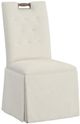 Fairfield® Customizable Entree Dining Pull Tall Back Skirted Side Chair with Mica Legs and Buttons-0