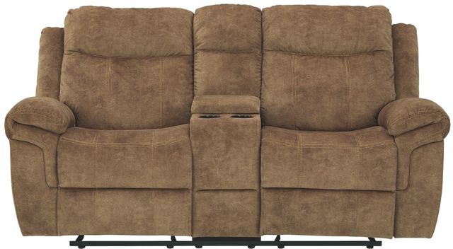 Signature Design by Ashley® Huddle-Up Nutmeg Double Reclining Loveseat with Console-2