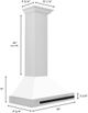 ZLINE Autograph Edition 30" White Matte Wall Mounted Range Hood -2