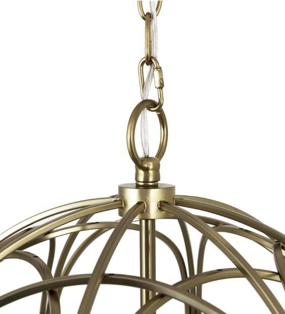 YHD Satin Brass 3-Light Chandelier-3
