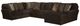 Jackson Furniture Mammoth 3-Piece Chocolate Right-Arm Facing Sectional and Chaise-0