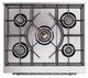 Ilve® Nostalgie II Noblesse 30'' Burgundy Pro Style Dual Fuel Range with Chrome Trim-2