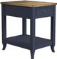 Null Furniture Mystic Navy/Toasted Almond Rectangular End Table-0