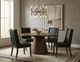International Furniture Direct Balam Brown/Green Leather Dining Side Chair-2