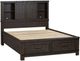 Liberty Furniture Thornwood Hills 4-Piece Rock Beaten Brown Queen Bookcase Bedroom Set-2