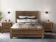 International Furniture Direct Merida Brown Queen Panel Bed-1