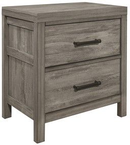 Mazin Furniture Bainbridge Gray Nightstand-1