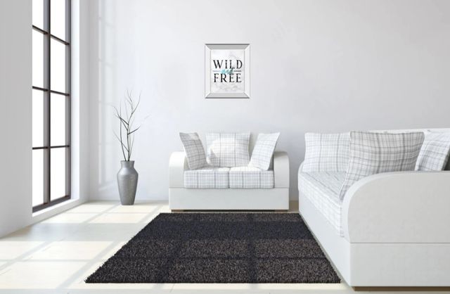 Classy Art Wild and Free Turquoise Marble Adventure Quote by Nature Magick Mirror Framed Wall Art-2
