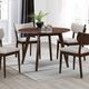 Furniture of America® Onaka 5-Piece Beige/Walnut Round Table Dining Set-1