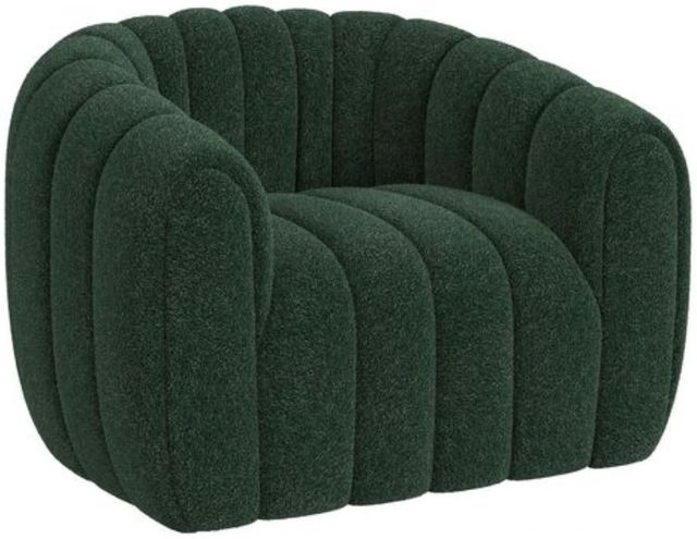 Elements International Flamingo Ching Hunter Green Swivel Accent Chair-0