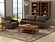 International Furniture Direct Olimpia Brown Loveseat-1