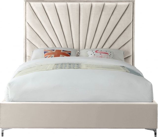 Meridian Furniture Eclipse Cream King Upholstered Panel Bed-2